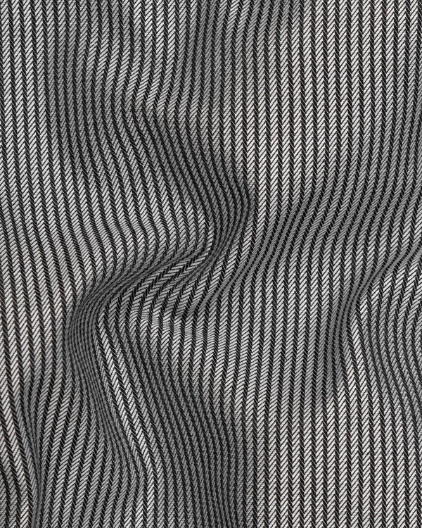 Gainsboro Gray Striped Waistcoat