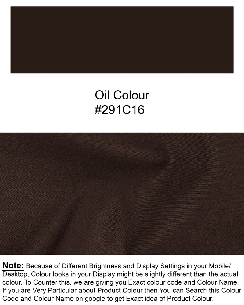 Oil Brown Belt Closure Waistcoat