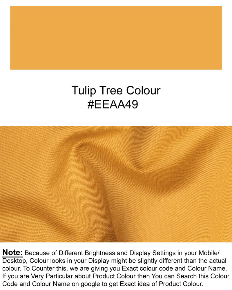 Tulip Tree Orange Solid Waistcoat