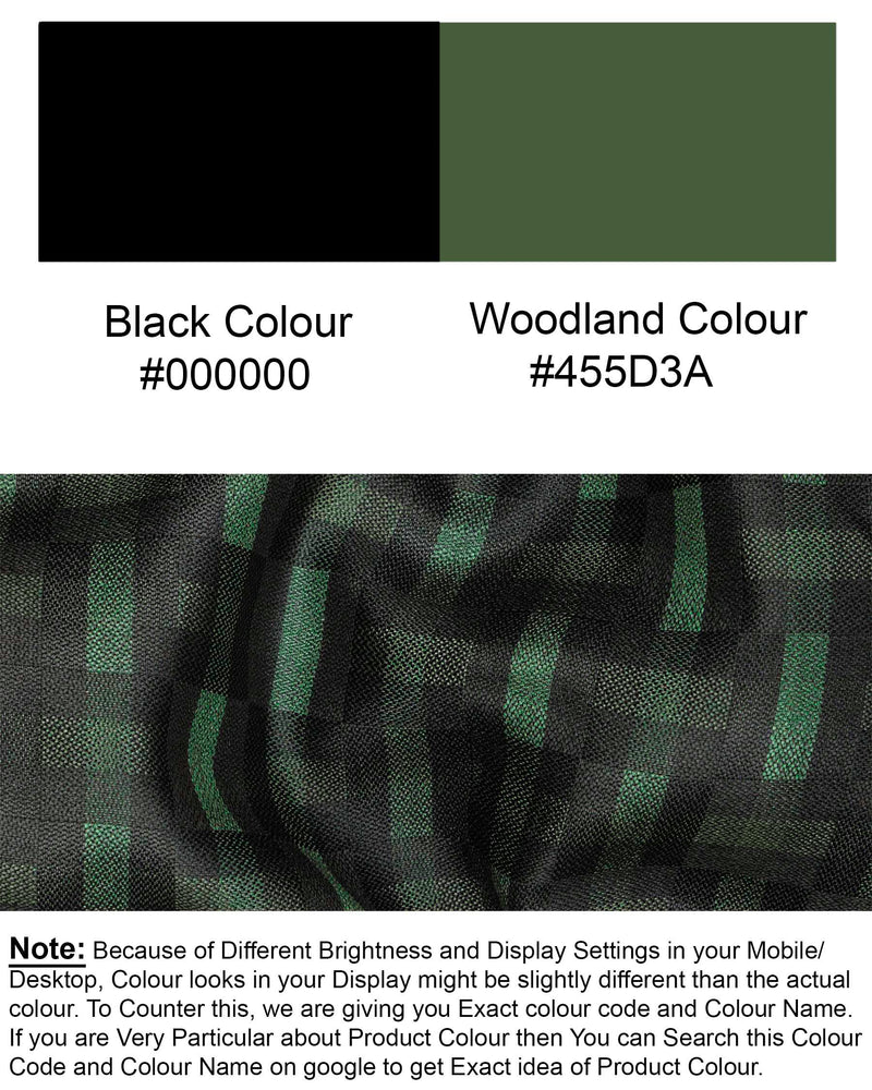 Woodland Green and Jade Black Waistcoat