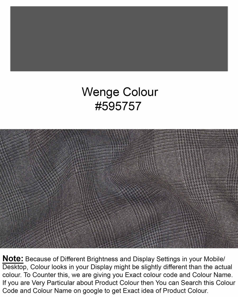 Wenge Gray Subtle Plaid Waistcoat