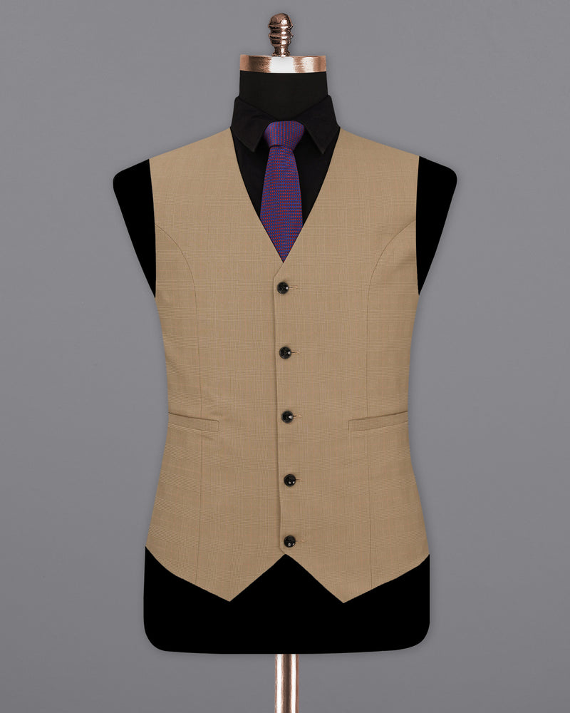 Sandrift Brown Plaid Waistcoat V1898-36, V1898-38, V1898-40, V1898-42, V1898-44, V1898-46, V1898-48, V1898-50, V1898-52, V1898-54, V1898-56, V1898-58, V1898-60