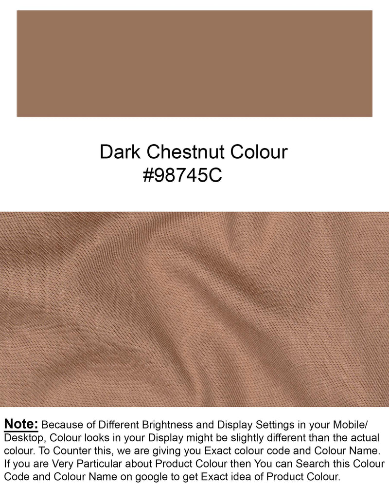 Dark Chestnut Brown Solid Waistcoat  V1904-36, V1904-38, V1904-40, V1904-42, V1904-44, V1904-46, V1904-48, V1904-50, V1904-52, V1904-54, V1904-56, V1904-58, V1904-60