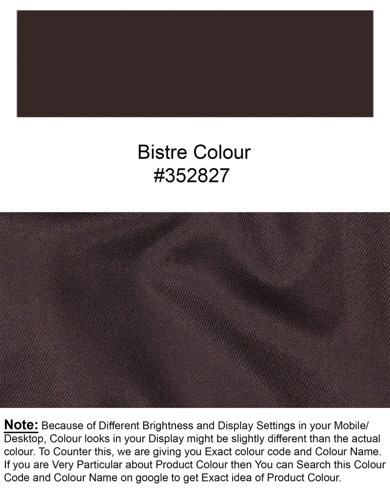 Bistre Brown Solid Waistcoat V1910-36, V1910-38, V1910-40, V1910-42, V1910-44, V1910-46, V1910-48, V1910-50, V1910-52, V1910-54, V1910-56, V1910-58, V1910-60