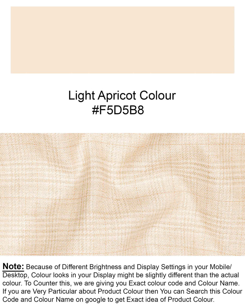 Light Apricot Brown Plaid Waistcoat V1916-36, V1916-38, V1916-40, V1916-42, V1916-44, V1916-46, V1916-48, V1916-50, V1916-52, V1916-54, V1916-56, V1916-58, V1916-60