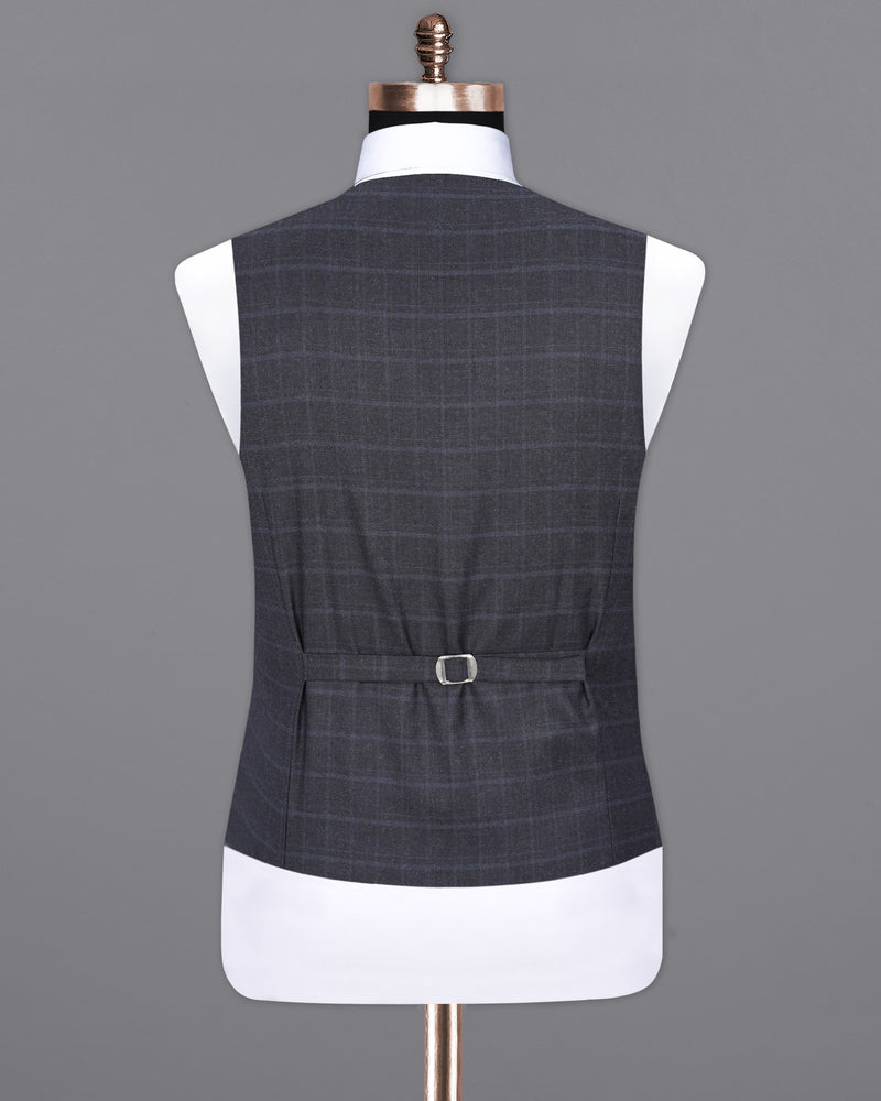 Thunder Gray Plaid Waistcoat V1942-36, V1942-38, V1942-40, V1942-42, V1942-44, V1942-46, V1942-48, V1942-50, V1942-52, V1942-54, V1942-56, V1942-58, V1942-60