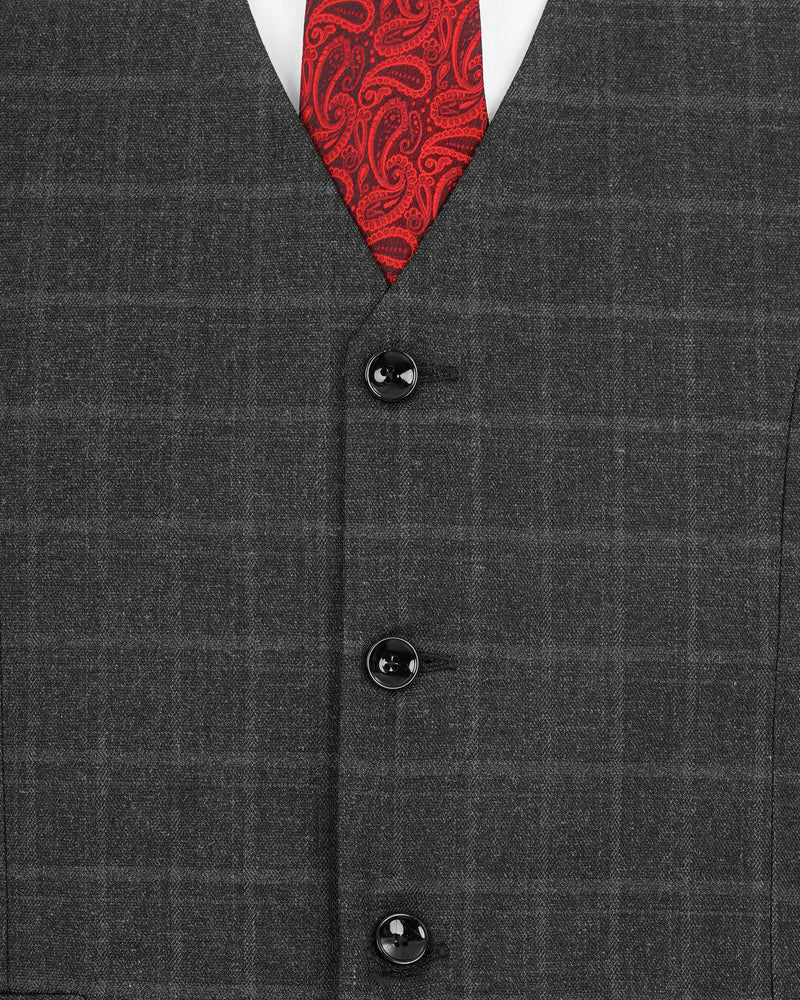 Dune Gray Plaid Waistcoat V1949-36, V1949-38, V1949-40, V1949-42, V1949-44, V1949-46, V1949-48, V1949-50, V1949-52, V1949-54, V1949-56, V1949-58, V1949-60