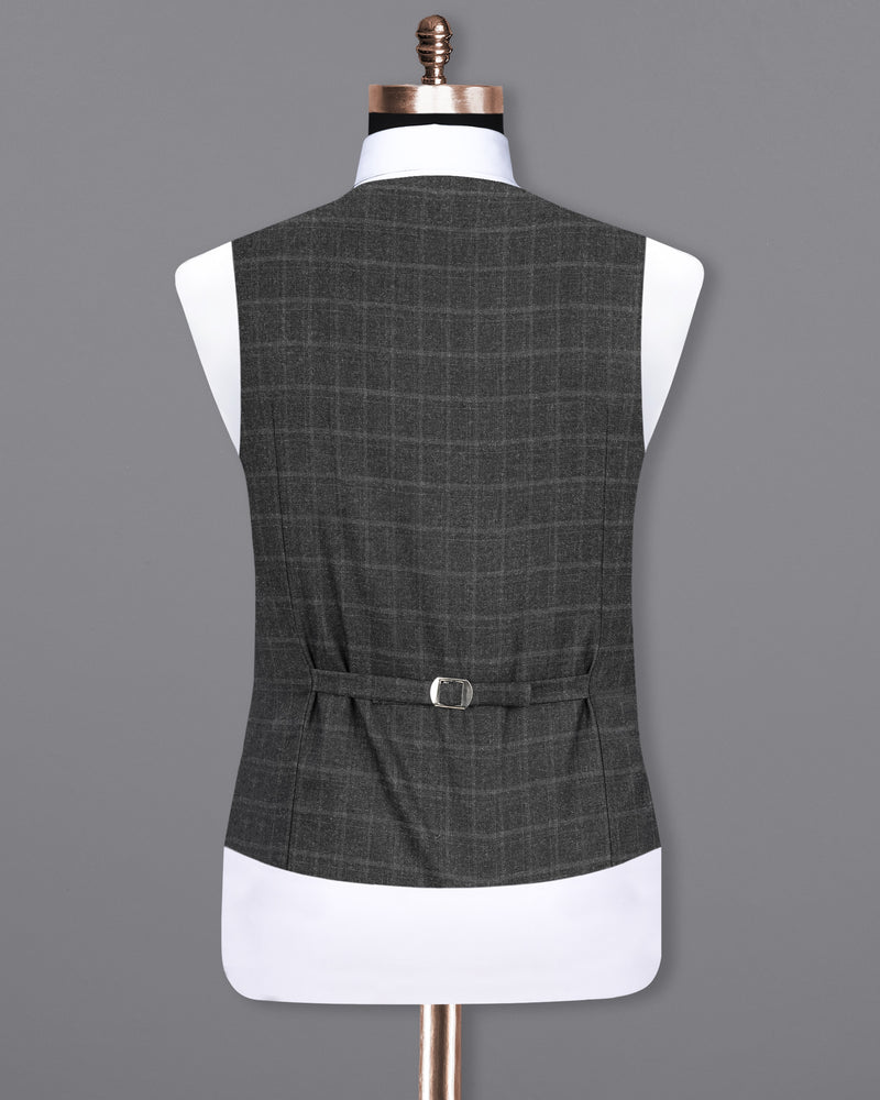 Dune Gray Plaid Waistcoat V1949-36, V1949-38, V1949-40, V1949-42, V1949-44, V1949-46, V1949-48, V1949-50, V1949-52, V1949-54, V1949-56, V1949-58, V1949-60