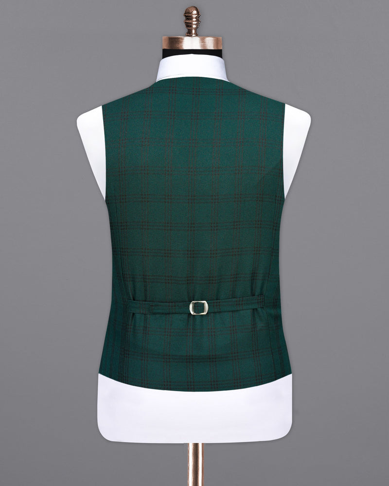 Timber Dark Green With Black Plaid Waistcoat V1996-36, V1996-38, V1996-40, V1996-42, V1996-44, V1996-46, V1996-48, V1996-50, V1996-52, V1996-54, V1996-56, V1996-58, V1996-60