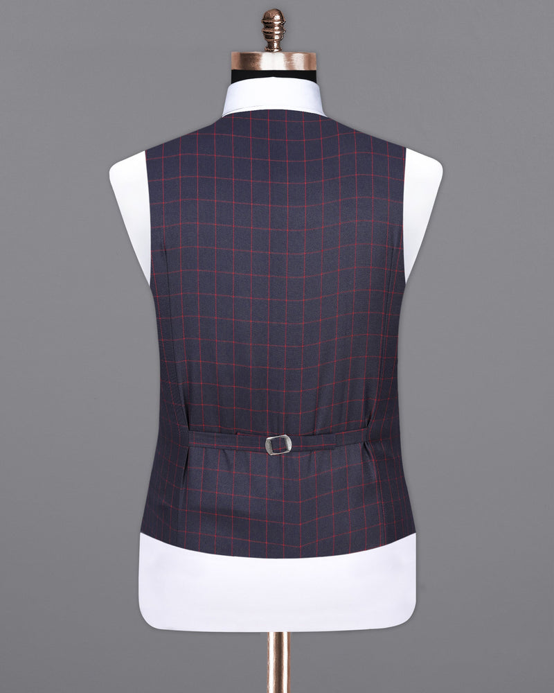 Charcoal Navy Blue Waistcoat V2027-36, V2027-38, V2027-40, V2027-42, V2027-44, V2027-46, V2027-48, V2027-50, V2027-52, V2027-54, V2027-56, V2027-58, V2027-60