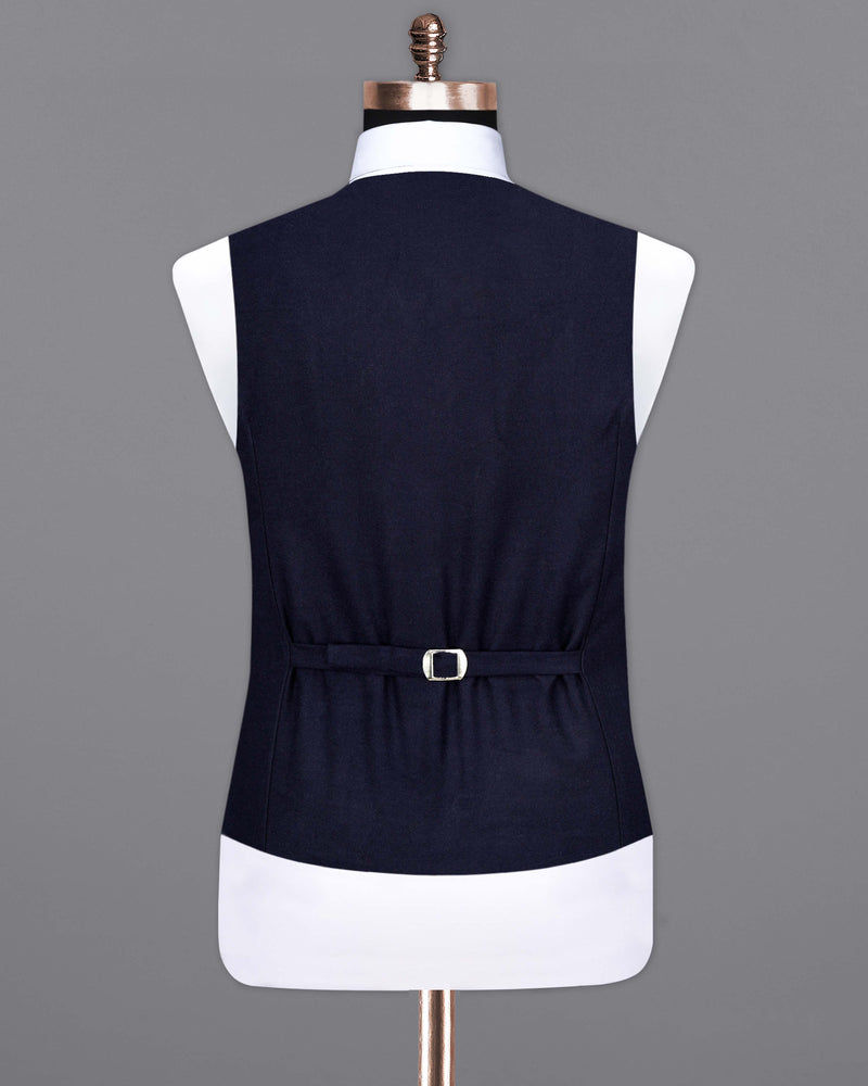Mirage Blue Pure Wool Single Breasted Waistcoat V2071-36, V2071-38, V2071-40, V2071-42, V2071-44, V2071-46, V2071-48, V2071-50, V2071-52, V2071-54, V2071-56, V2071-58, V2071-60