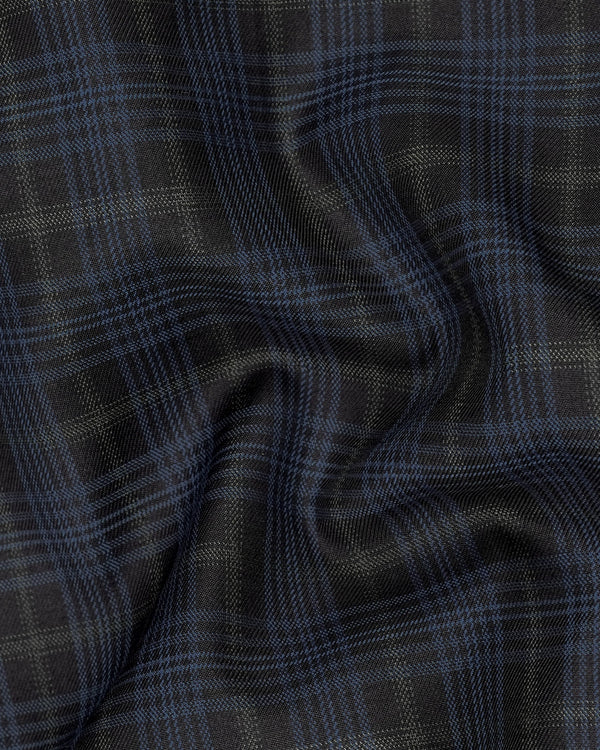 Fiord Navy Blue with Black Russian Plaid Waistcoat V2121-36, V2121-38, V2121-40, V2121-42, V2121-44, V2121-46, V2121-48, V2121-50, V2121-52, V2121-54, V2121-56, V2121-58, V2121-60