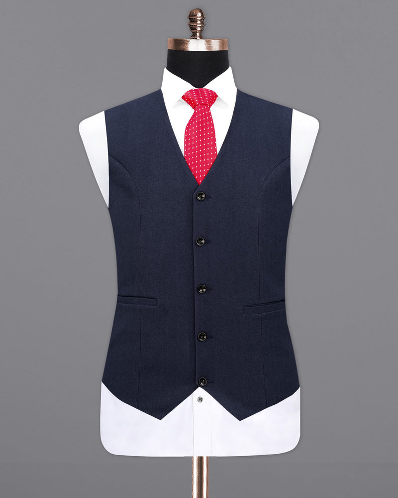 Baltic Navy Blue Wool Rich Waistcoat V2124-36, V2124-38, V2124-40, V2124-42, V2124-44, V2124-46, V2124-48, V2124-50, V2124-52, V2124-54, V2124-56, V2124-58, V2124-60