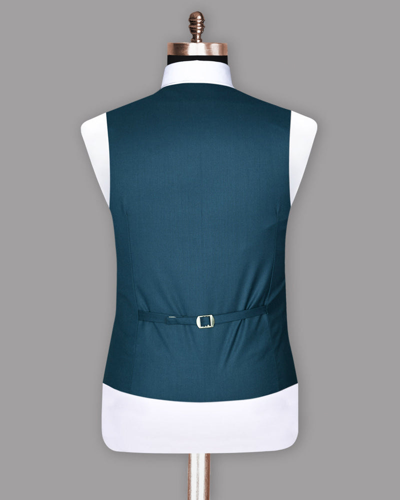 Sapphire Blue Premium Wool Rich Waistcoat