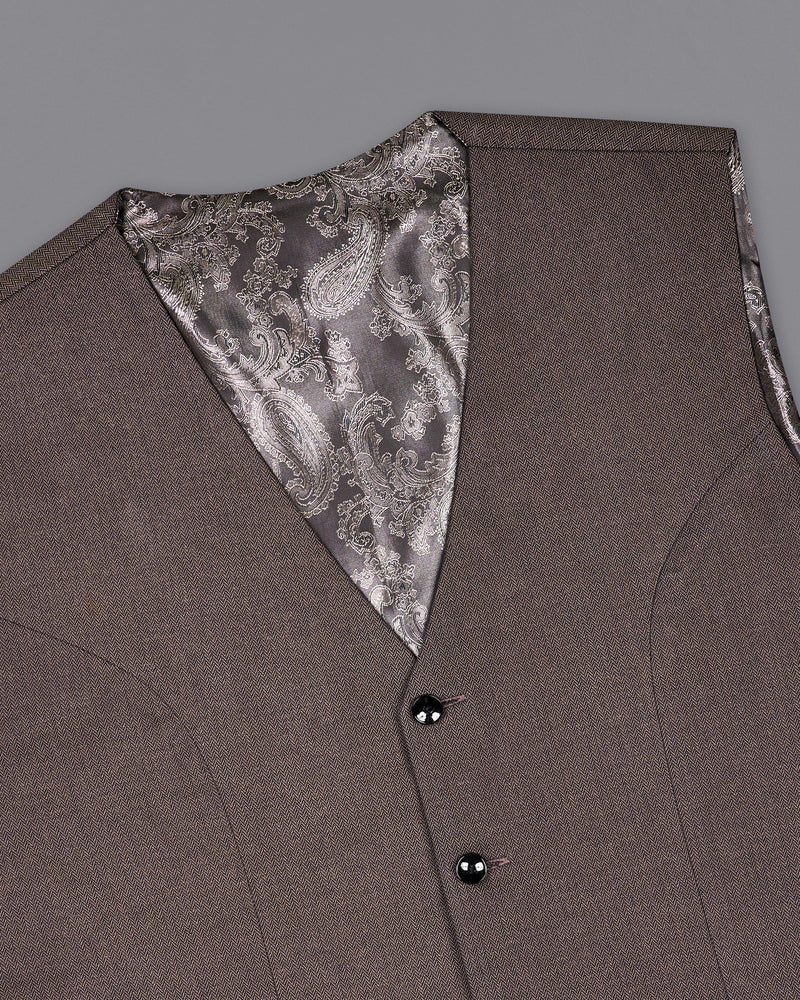 Iridium Brown Premium Cotton Designer Waistcoat V2367-36, V2367-38, V2367-40, V2367-42, V2367-44, V2367-46, V2367-48, V2367-50, V2367-52, V2367-54, V2367-56, V2367-58, V2367-60