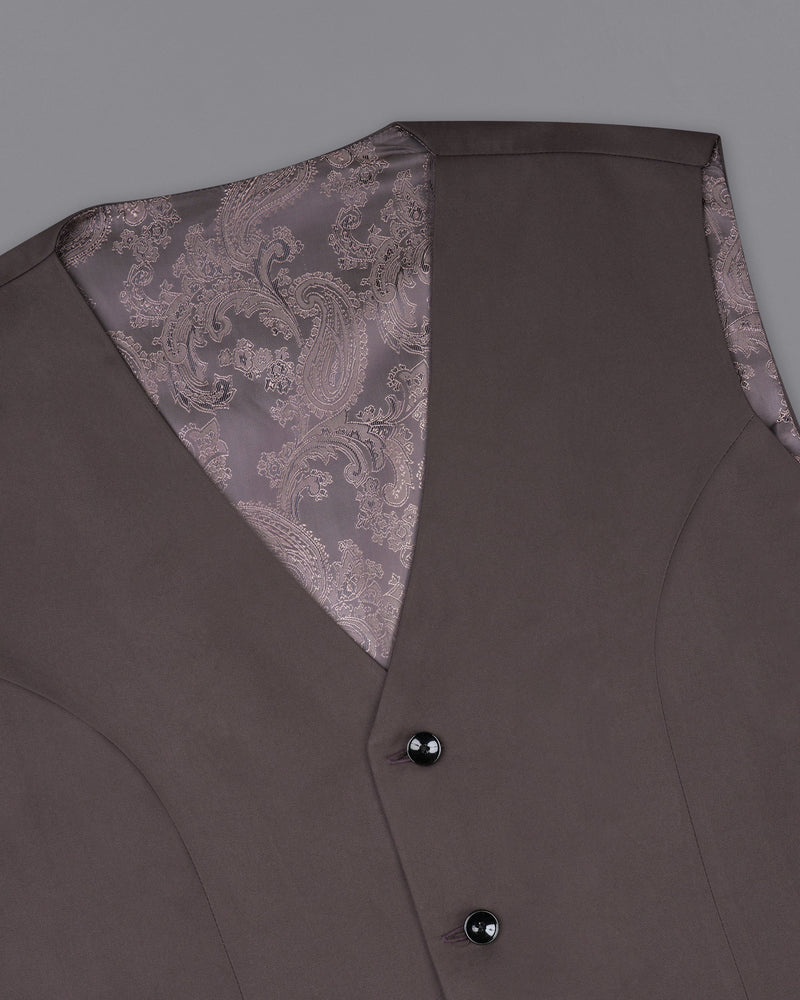 Coffee Brown Textured Waistcoat V2466-36, V2466-38, V2466-40, V2466-42, V2466-44, V2466-46, V2466-48, V2466-50, V2466-52, V2466-54, V2466-56, V2466-58, V2466-60