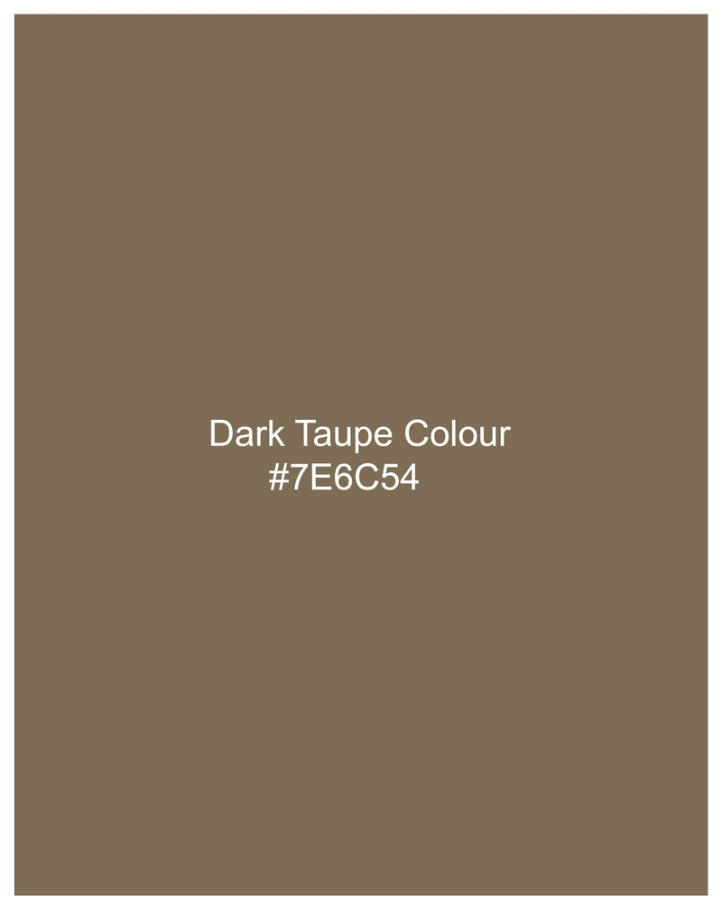 Dark Taupe Brown Plaid Waistcoat
