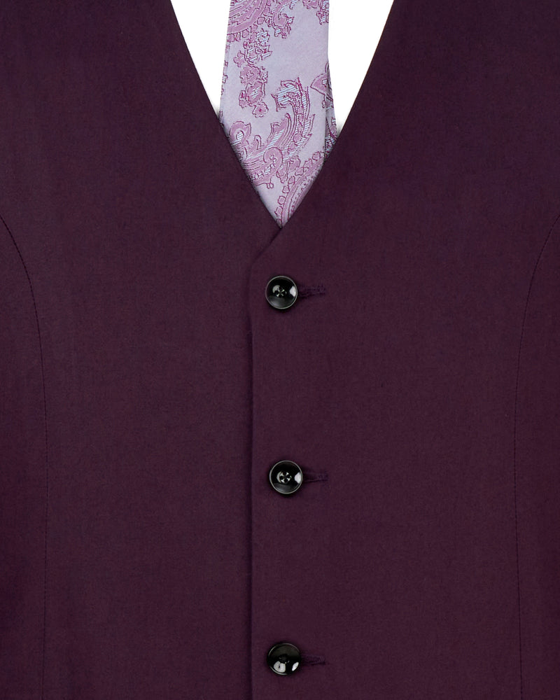 Eclipse Maroon Premium Cotton Waistcoat