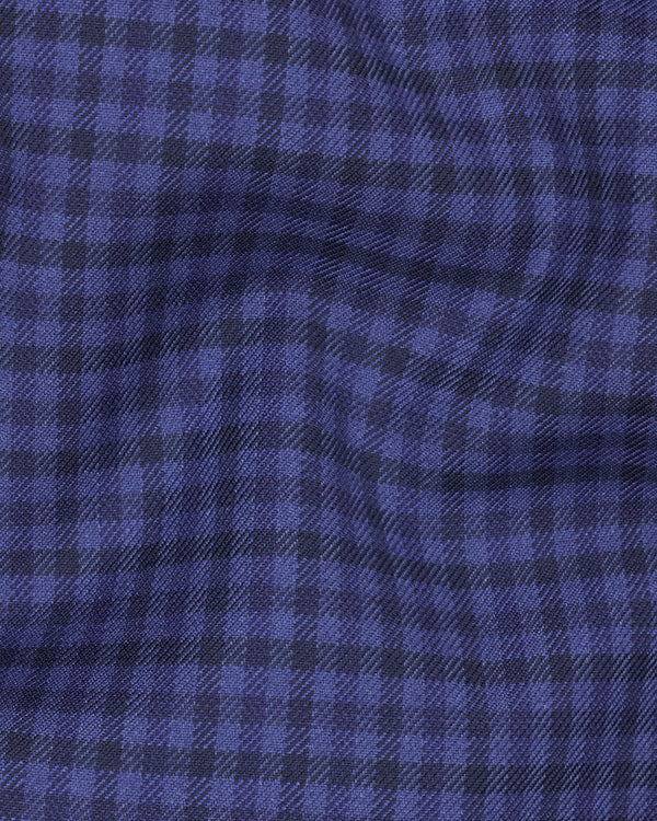 Victoria Blue Gingham Checkered Waistcoat