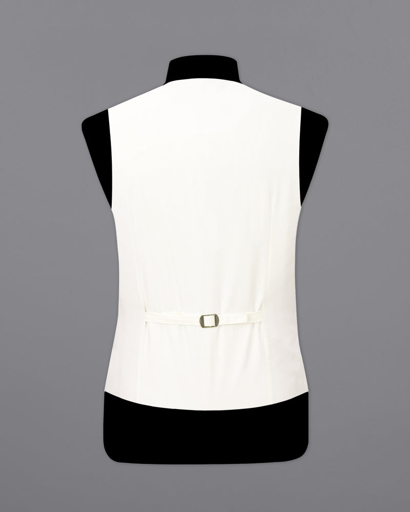 Bright White Premium Cotton Waistcoat