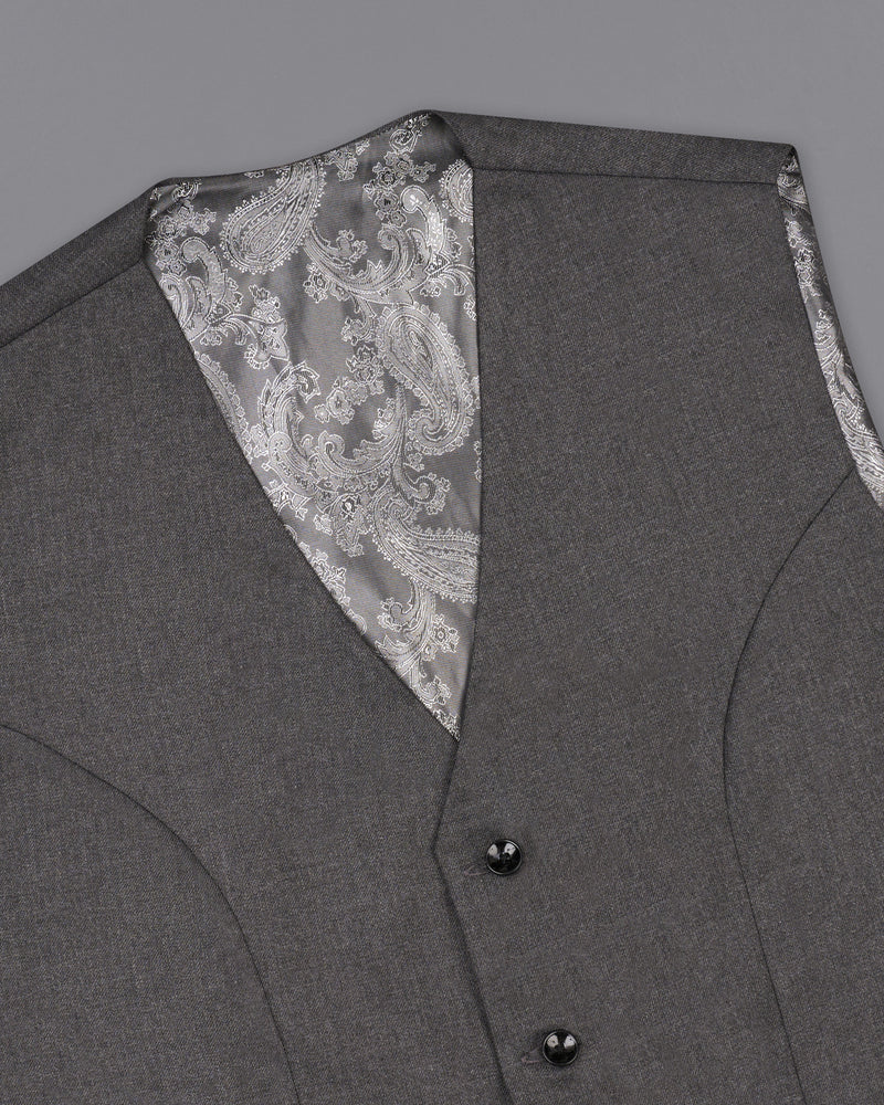 Gravel Gray Wool Rich Waistcoat