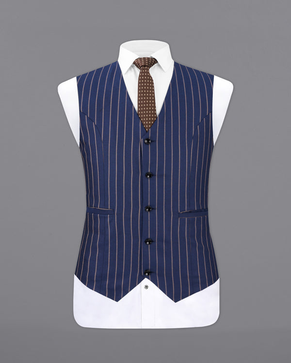 Pickled Blue Striped Waistcoat