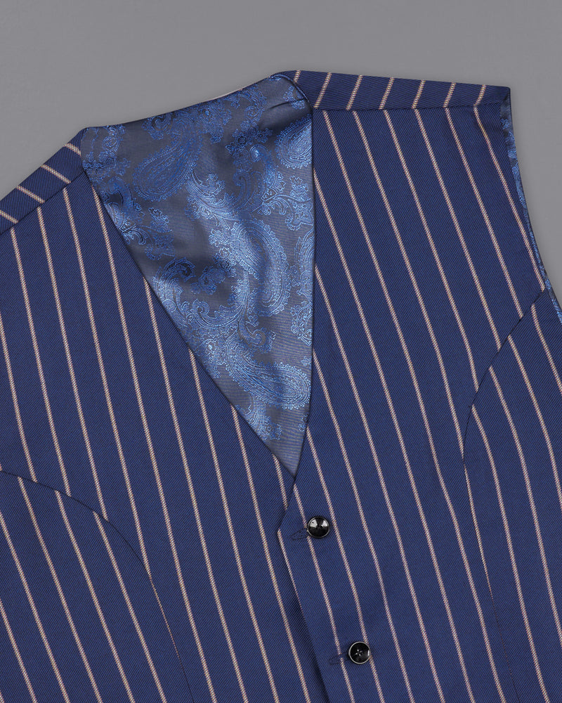 Pickled Blue Striped Waistcoat