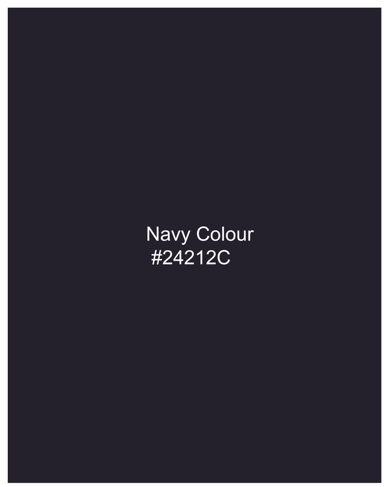Navy Wool Blend Designer Waistcoat