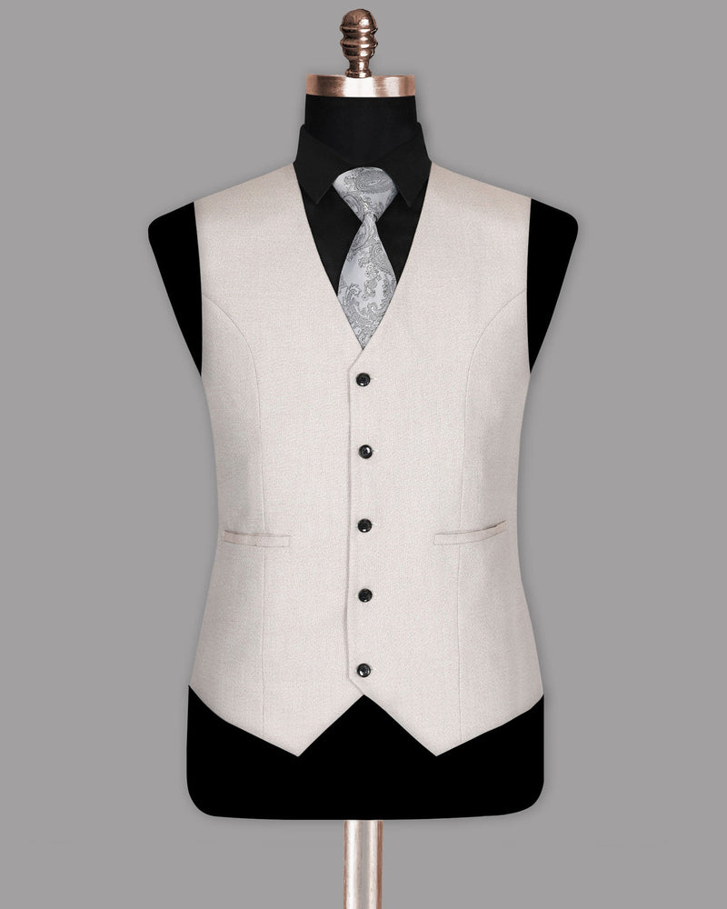 Wan White Textured  Waistcoat V993-36, V993-38, V993-40, V993-42, V993-44, V993-52, V993-46, V993-48, V993-50, V993-54, V993-56, V993-58, V993-60