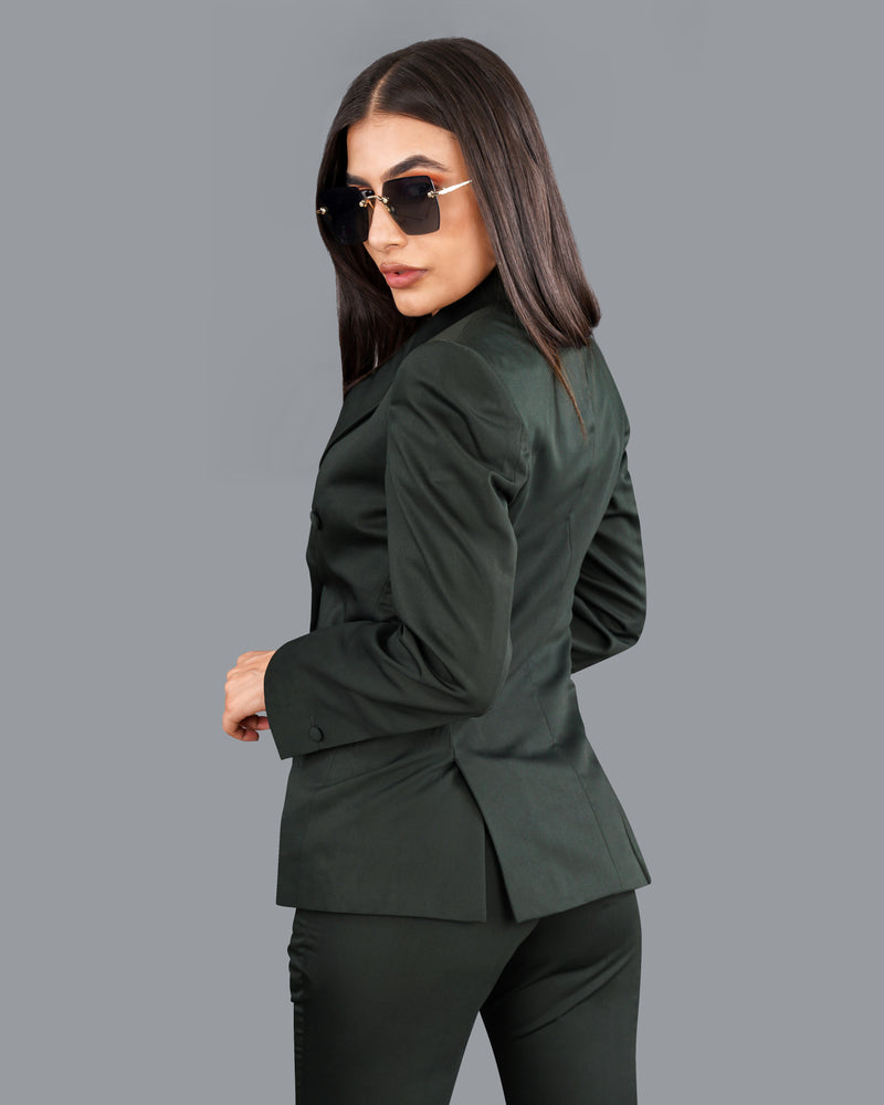 Juniper Green Double Breasted Women's Blazer