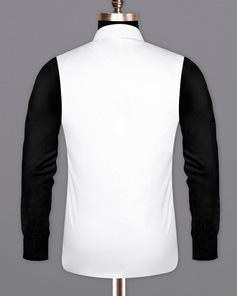 Bright White Cotton Nehru Jacket