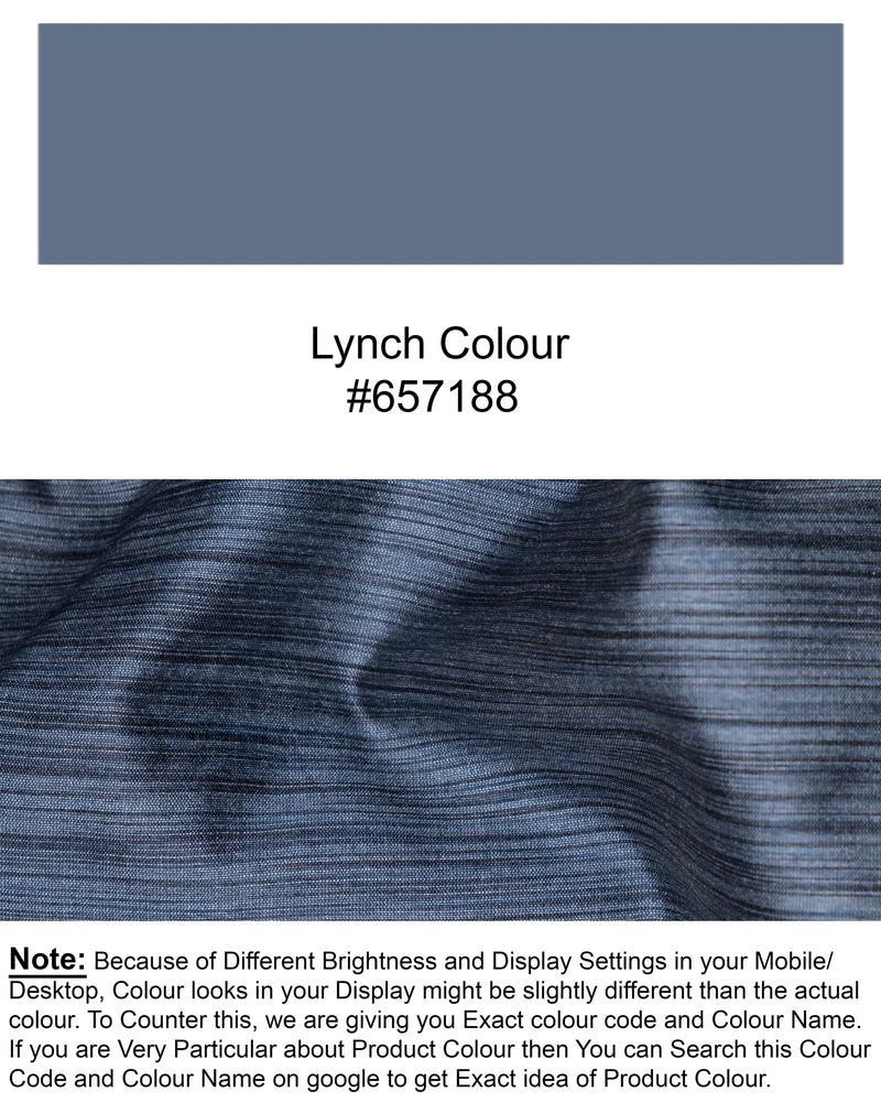 Lynch Blue Textured Nehru Jacket