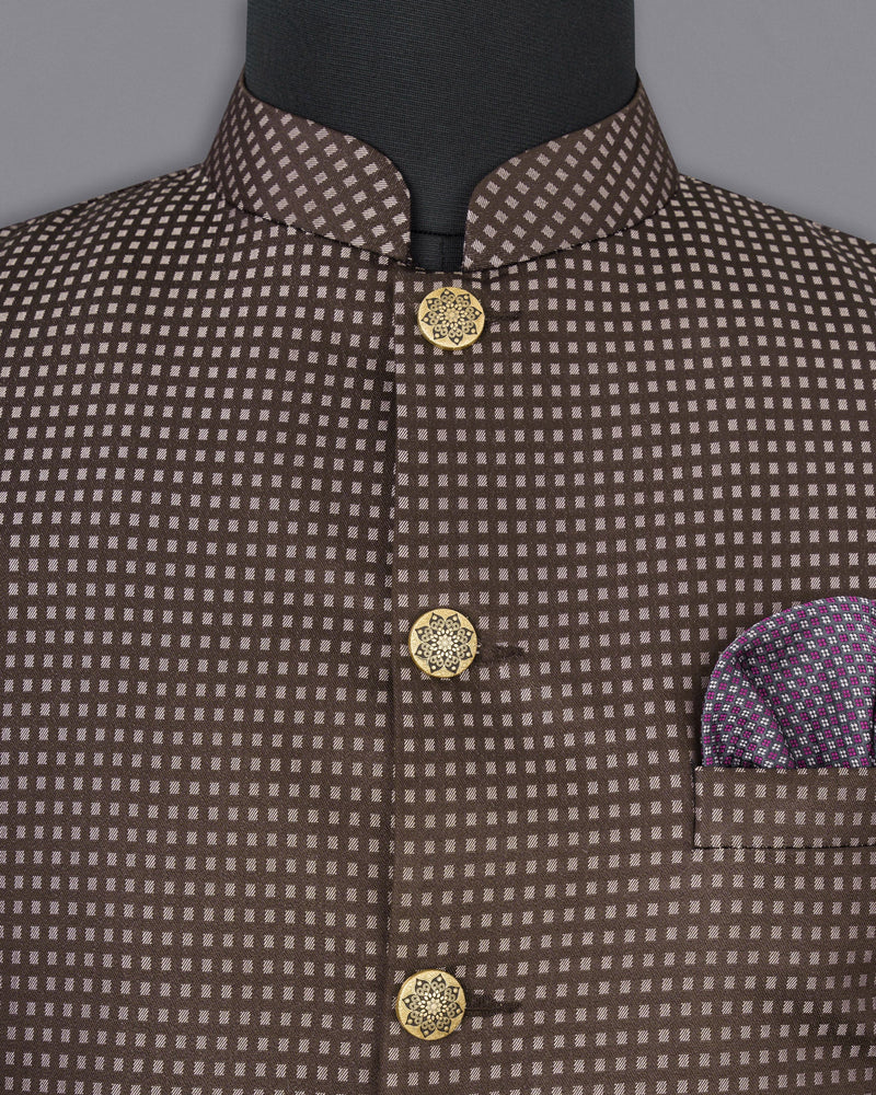 Eclipse Geometric Textured Nehru Jacket