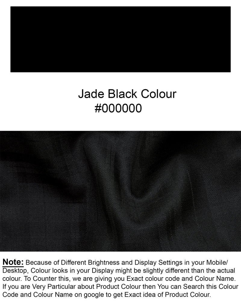 Jade Black Plaid Nehru Jacket WC1883-36, WC1883-38, WC1883-40, WC1883-42, WC1883-44, WC1883-46, WC1883-48, WC1883-50, WC1883-52, WC1883-54, WC1883-56, WC1883-58, WC1883-60