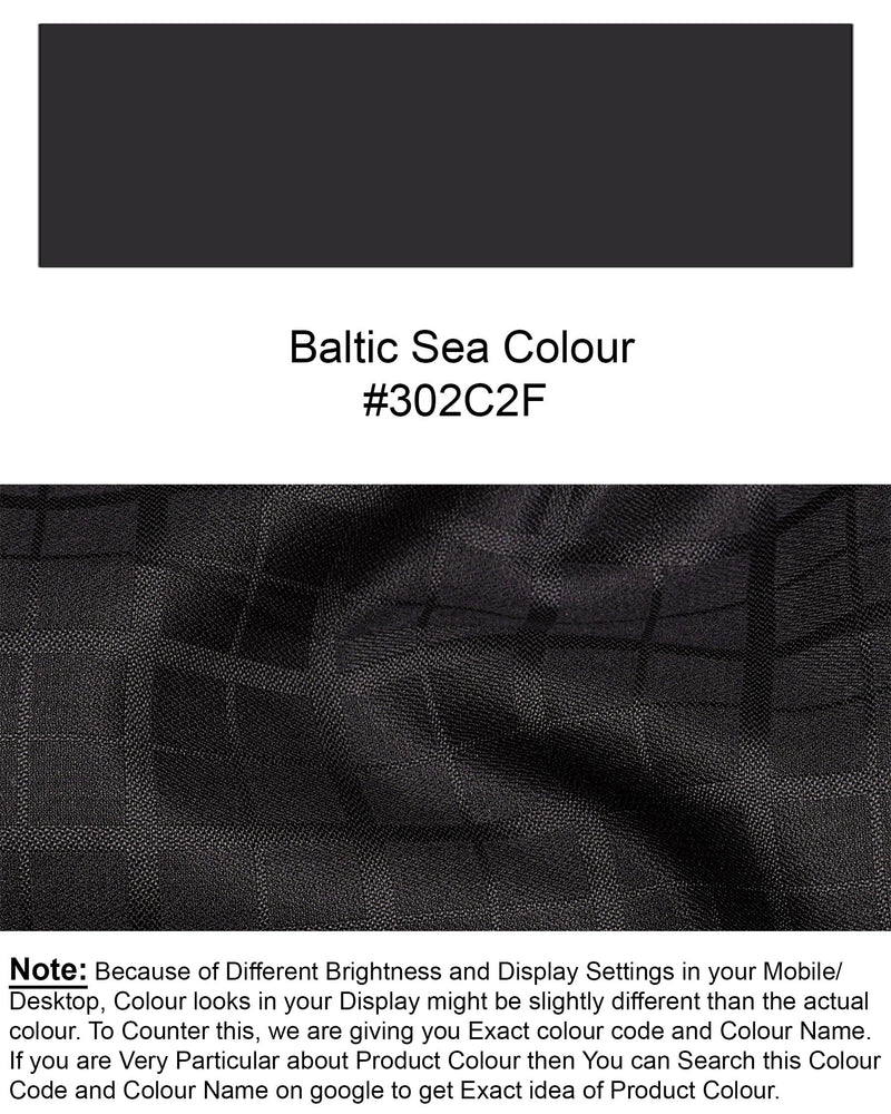 Baltic Sea Black Plaid Nehru Jacket WC1953-36, WC1953-38, WC1953-40, WC1953-42, WC1953-44, WC1953-46, WC1953-48, WC1953-50, WC1953-52, WC1953-54, WC1953-56, WC1953-58, WC1953-60