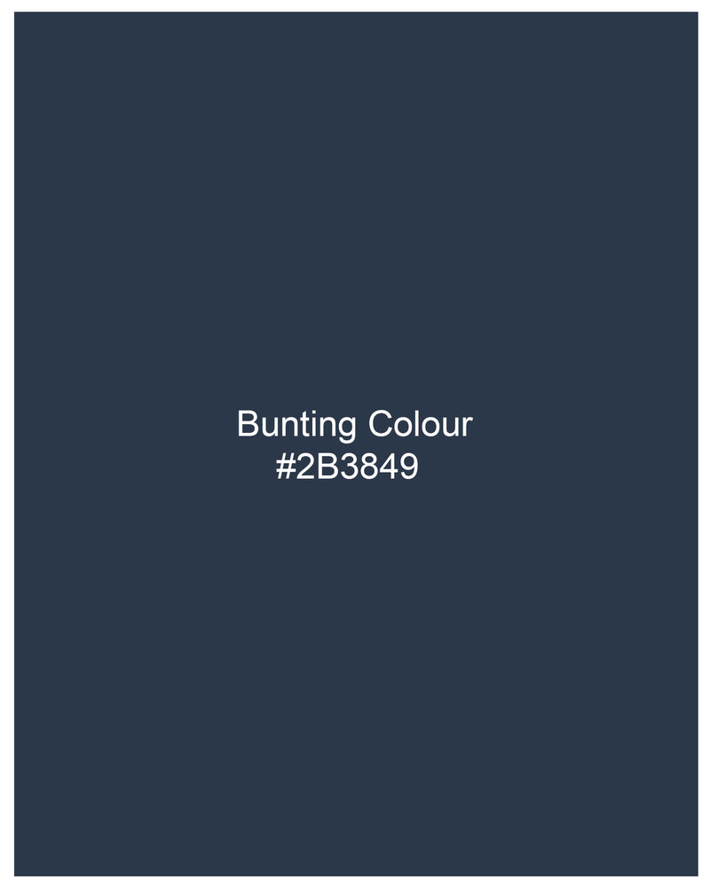 Bunting Blue Subtle Plaid Bandhgala Nehru Jacket WC2041-36, WC2041-38, WC2041-40, WC2041-42, WC2041-44, WC2041-46, WC2041-48, WC2041-50, WC2041-52, WC2041-54, WC2041-56, WC2041-58, WC2041-60