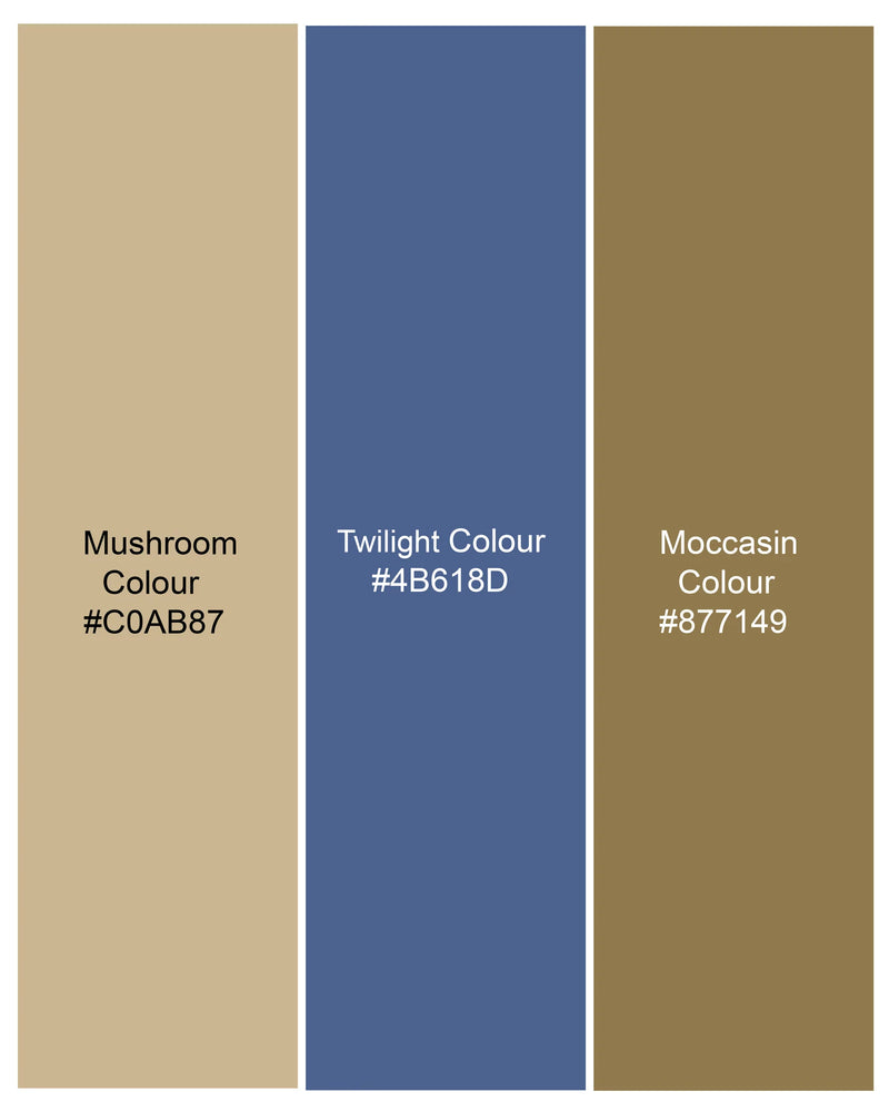 Mushroom Light Brown Checkered Bandhgala Nehru Jacket WC2139-38, WC2139-39, WC2139-40, WC2139-42, WC2139-44, WC2139-46, WC2139-48, WC2139-50, WC2139-52