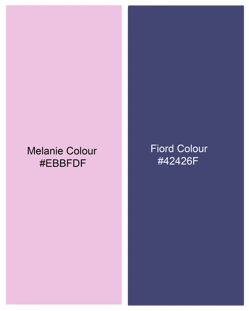 Melanie Pink with Fiord Blue Printed Premium Cotton Designer Nehru Jacket WC2161-38, WC2161-39, WC2161-40, WC2161-42, WC2161-44, WC2161-46, WC2161-48, WC2161-50, WC2161-52