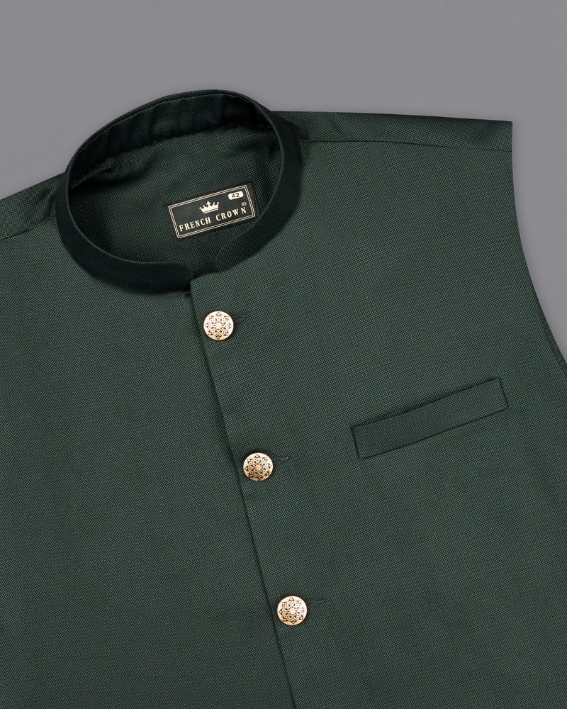 Heavy Metal Green Nehru Jacket