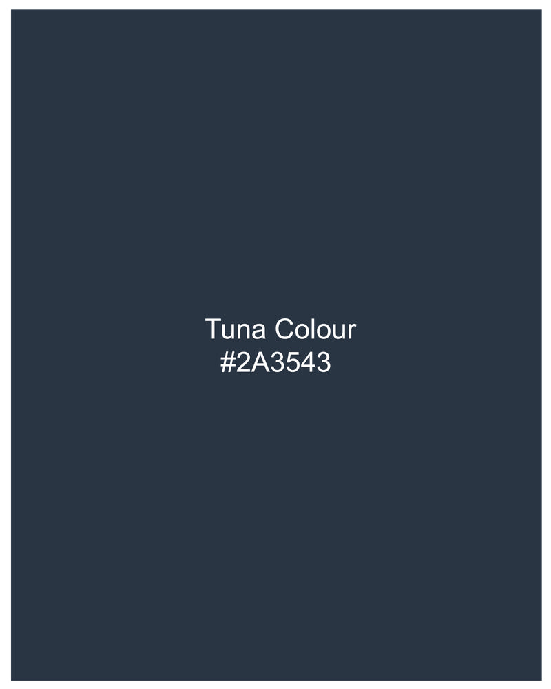 Tuna Blue Premium Cotton Nehru Jacket