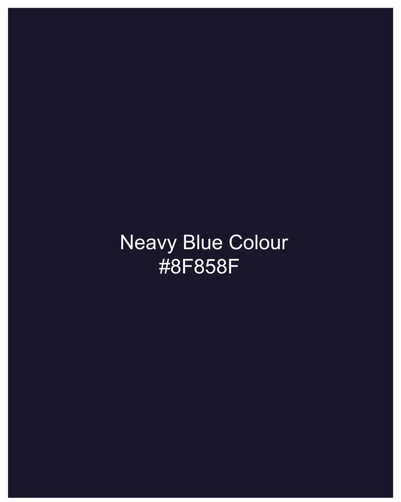 Navy Blue Textured Nehru Jacket WC2446-36, WC2446-38, WC2446-40, WC2446-42, WC2446-44, WC2446-46, WC2446-48, WC2446-50, WC2446-52, WC2446-54, WC2446-56, WC2446-58, WC2446-60