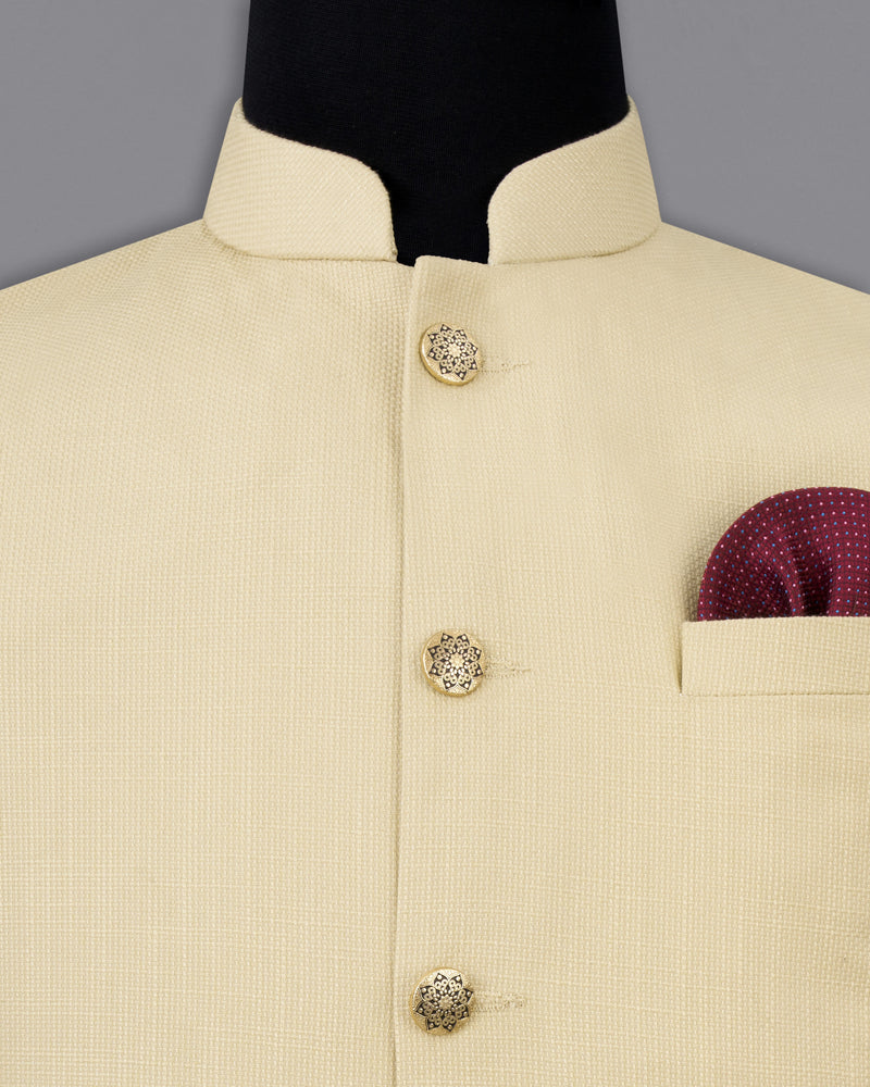 Hampton Beige Premium Cotton Nehru Jacket