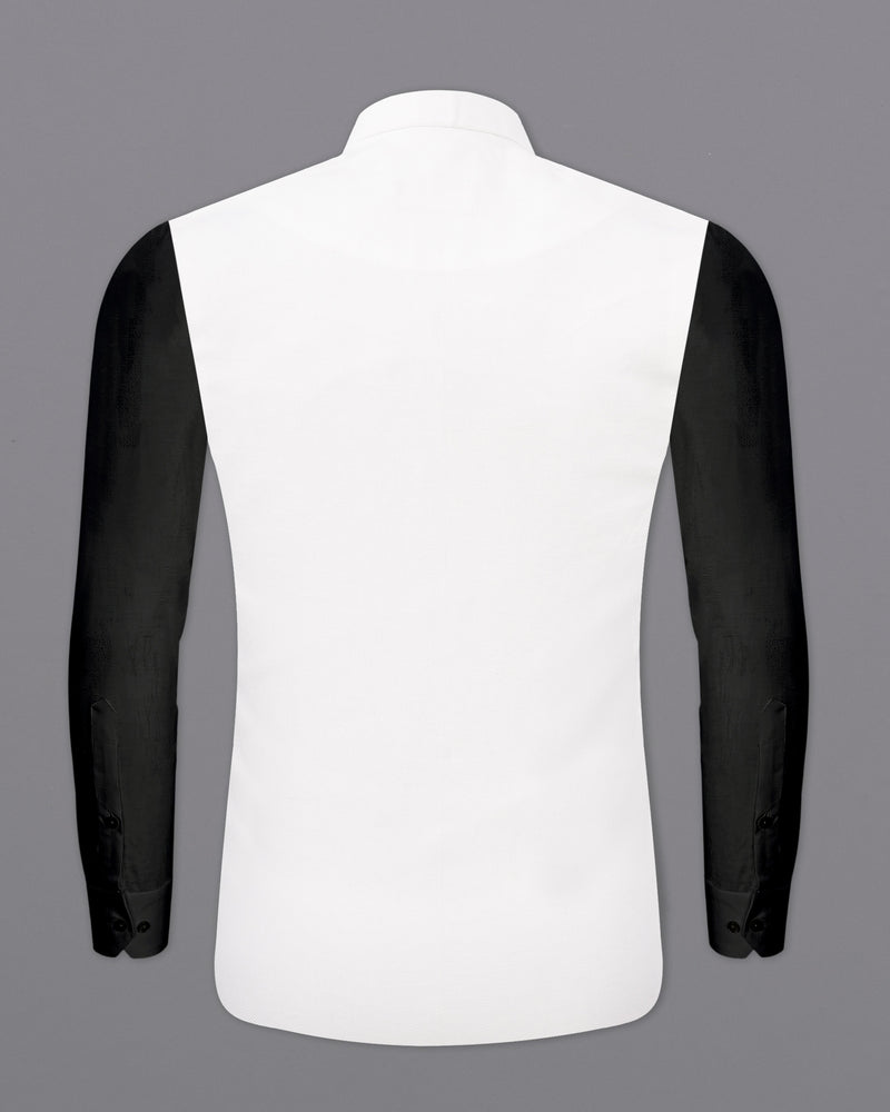 Bright White Premium Cotton Nehru Jacket