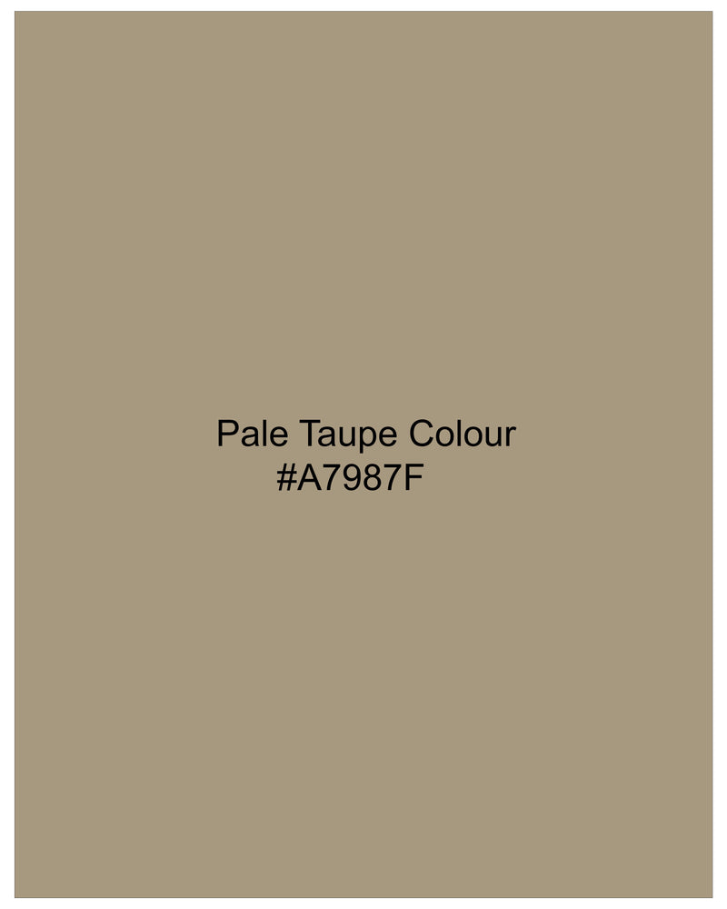 Pale Taupe Brown Plaid Wool Rich Nehru Jacket