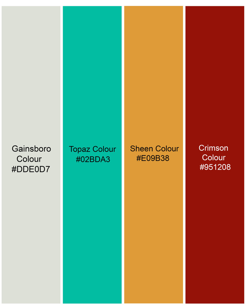 Gainsboro Cream Multicolour Paisley Printed Premium Cotton Shirt