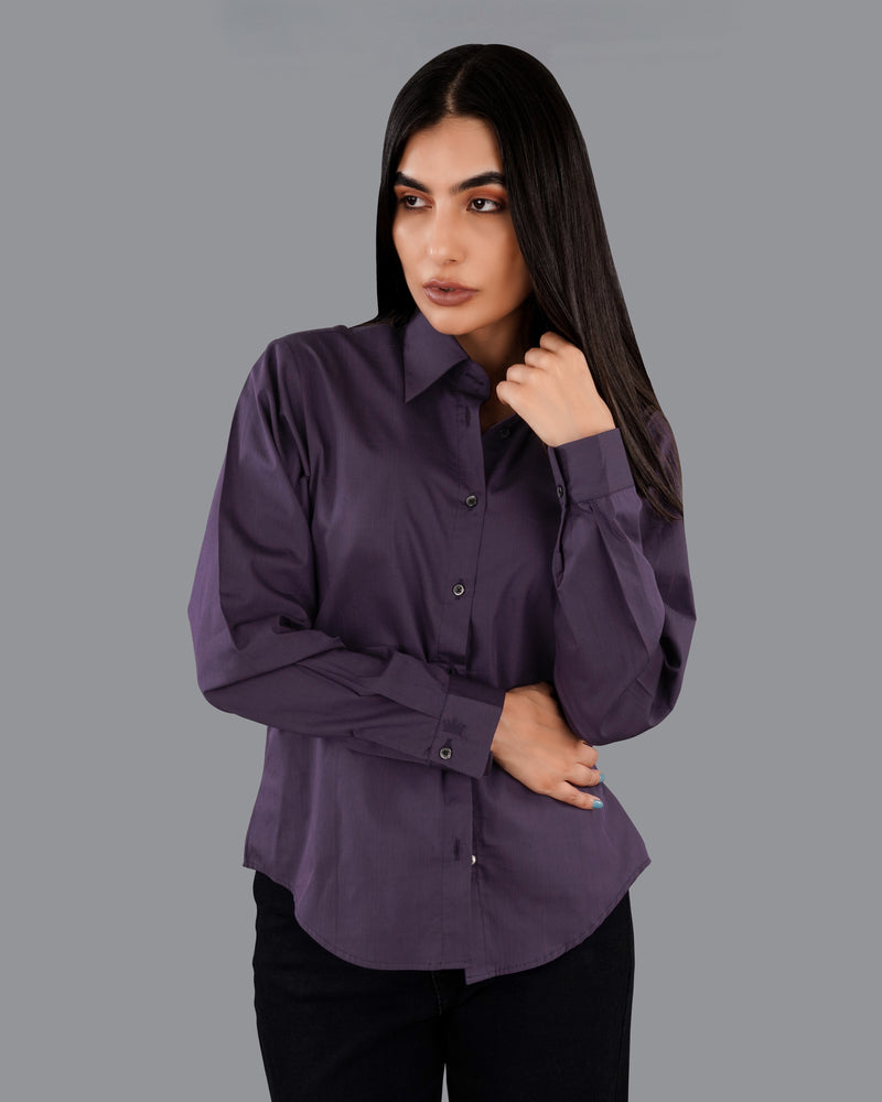 Thunder Violet Premium Cotton Shirt
