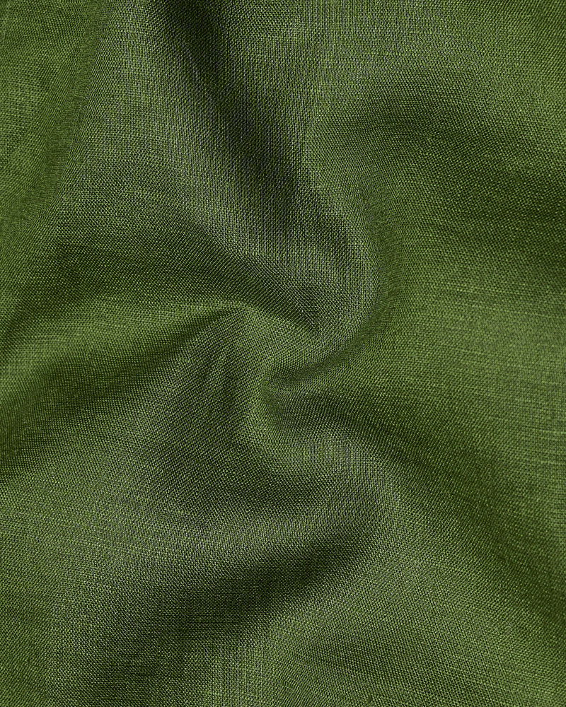 Asparagus Green Premium Linen Shirt