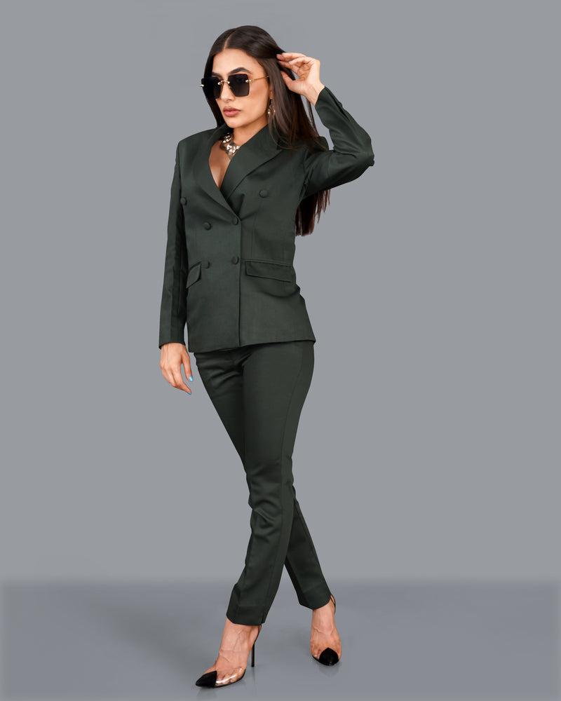 Juniper Green Double Breasted Women's Suit