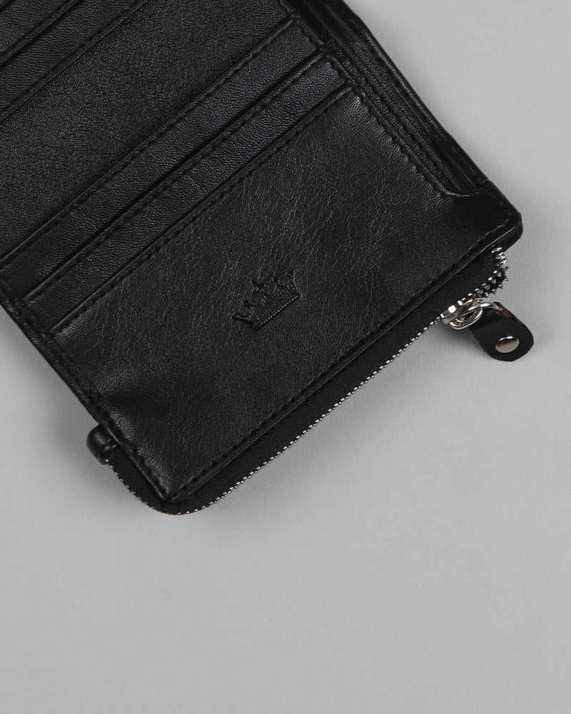 Jade Black Vegan Leather Handcrafted Wallet WT12