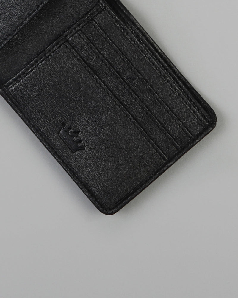 Black Vegan Leather 9 Card Holders Handcrafted Wallet WT23